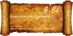 Gyurkovics Csongor névjegykártya