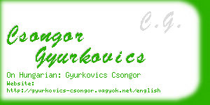 csongor gyurkovics business card